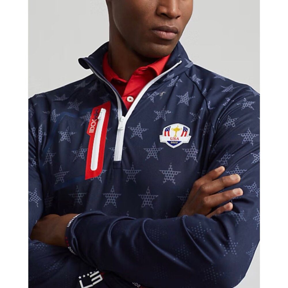 Ralph Lauren Men’s Large USA 2023 Ryder Cup Uniform 1/4 Zip Pullover RLX Golf